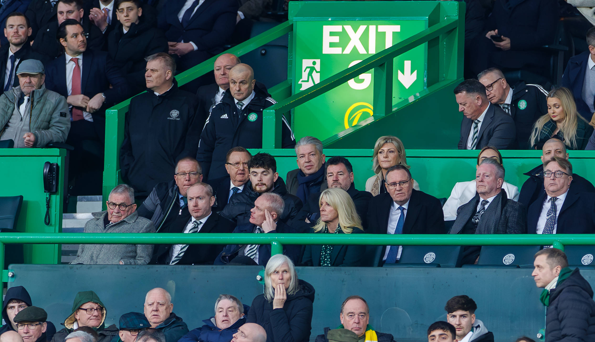 Willie Haughey in director's box at Hibs game
