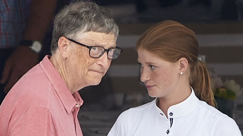 Bill Gates, Melinda Gates and Jennifer Gates attend Global Champions Tour of Monaco 2017 on June 23, 2017 in Monte-Carlo, Monaco (2017)