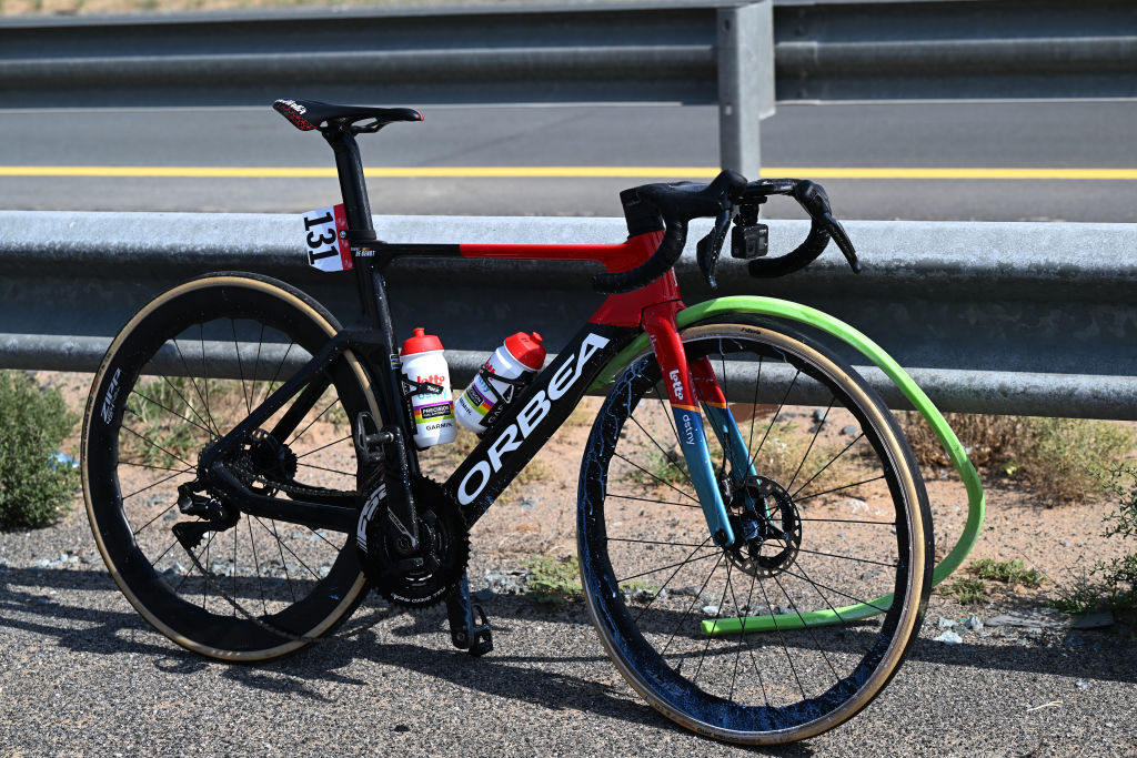 Thomas De Gendt&rsquo;s bike after heavy crash at men&rsquo;s UAE Tour