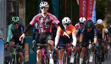 VAUVERT, FRANCE - FEBRUARY 07: Joppe Heremans of Belgium and Van Rysel Roubaix celebrates at finish line as stage winner during the 56th Etoile de Besseges - Tour du Gard 2026, Stage 4 a 154.8km stage from Saint-Christol-lez-Ales to Vauvert on February 07, 2026 in Vauvert, France. (Photo by Luc Claessen/Getty Images)
