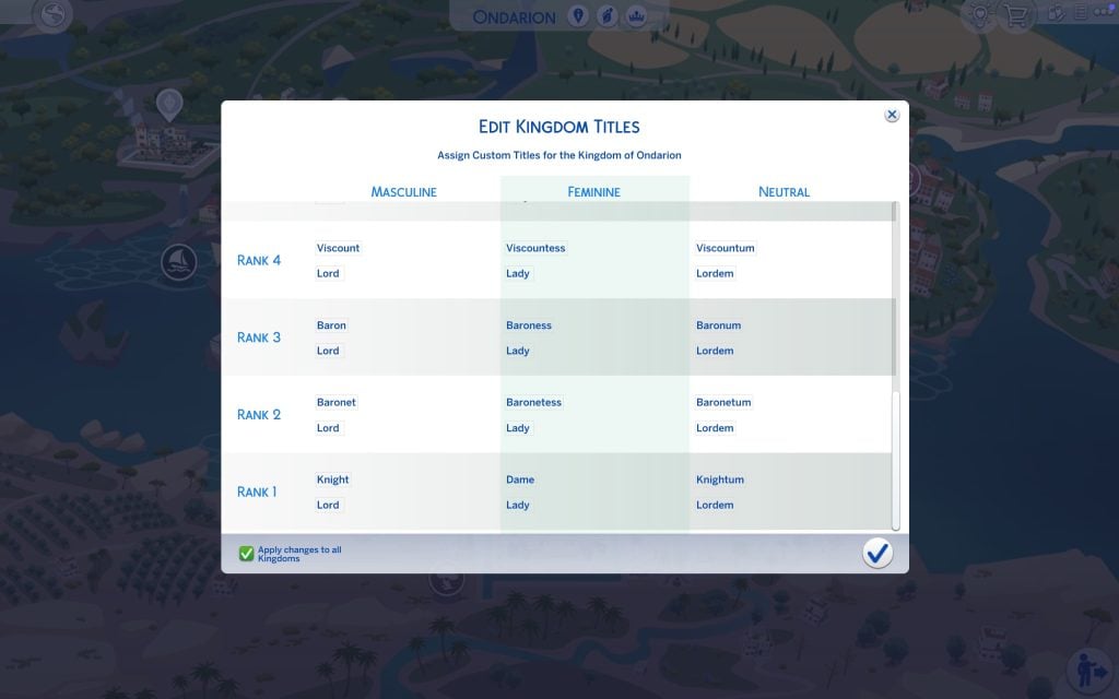 Kingdom Tax, Noble Decrees, and Kingdom Titles: The Sims 4 Royalty & Legacy Guide 7 kingdom titles 2