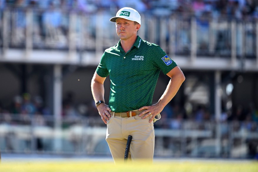 Mackenzie Hughes was distracted during the Waste Management Phoenix Open as part of a prank.