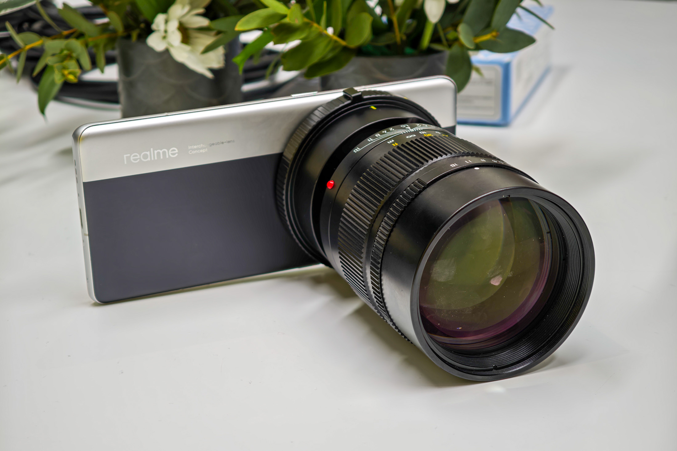 Photo of Realme’s interchangeable lens camera concept at MWC 2025