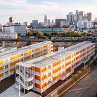 The Hilda L Solis Care First Village is made of shipping containers