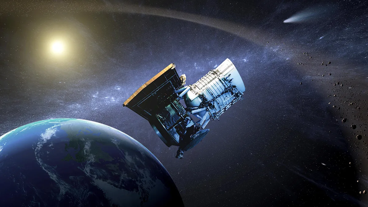 Artist's impression of the NEOWISE spacecraft. Credit: NASA/JPL-Caltech