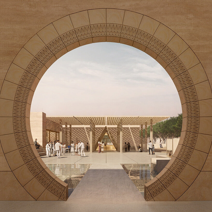 níall mclaughlin to realize low-carbon rammed earth museum at jordan's baptism landscape