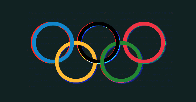 A gif of the Olympic Rings being edited.