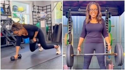Oprah Winfrey's inspiring strength training routine.