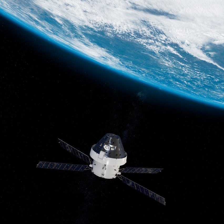 Rendering of Orion in space