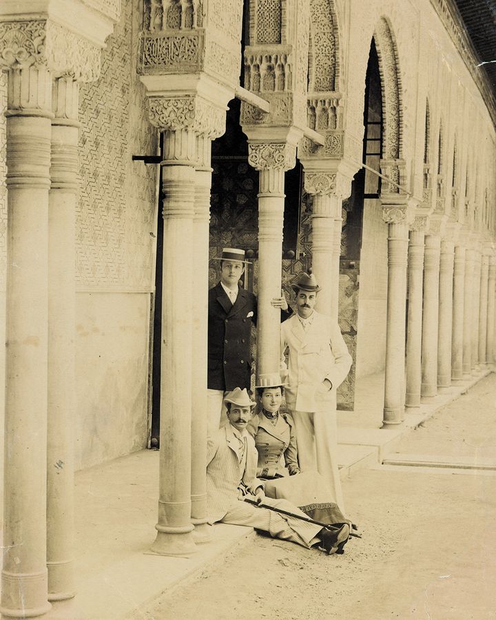 George W Vanderbilt – far right, with friends in Granada, Spain – commissioned Biltmore House, the embodiment of Gilded Age glamour (Credit: Biltmore Company Archives)