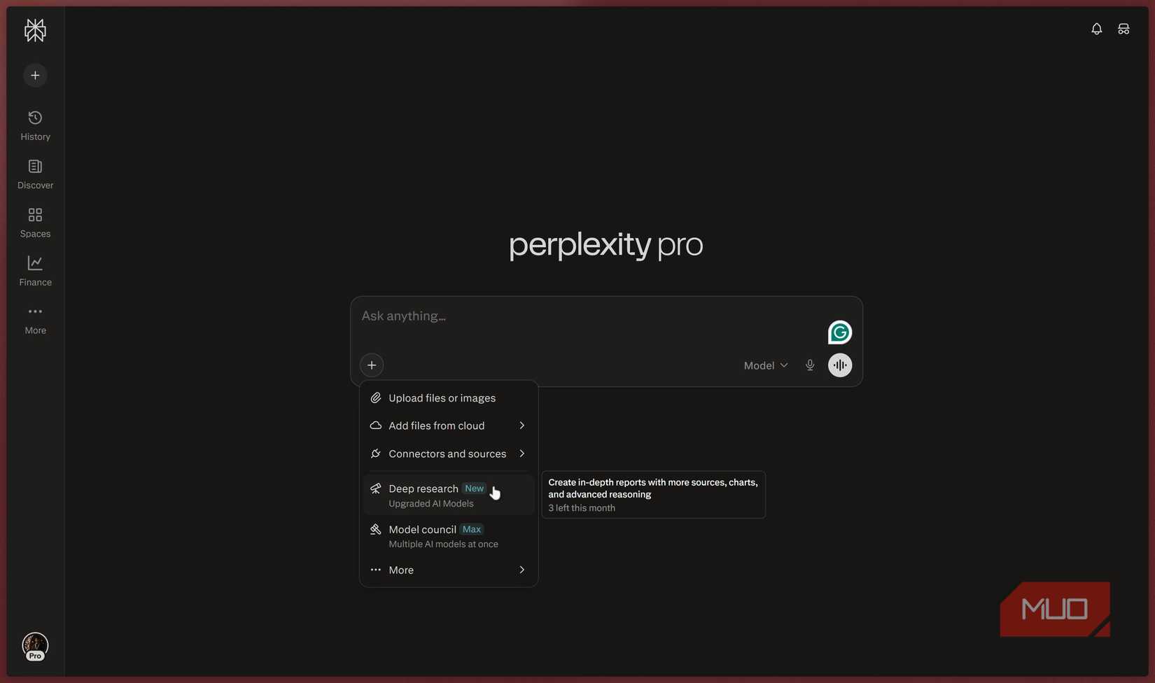Perplexity new redesign.