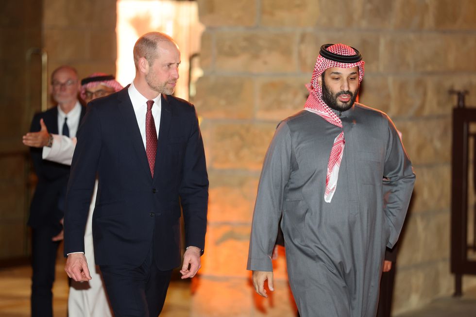 Prince William and Crown Prince Mohammed bin Salman