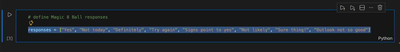 Qiskit Demo 8 Ball Response