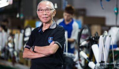 King Liu, chairman of Giant Manufacturing Co., poses for a photograph at the company's bicycle factory in Taichung, Taiwan, on Thursday, Oct. 22, 2015. Liu, Giant Group's 81-year-old founder and chairman, will retire in 2017 from the world's biggest bicycle empire he founded more than four decades ago. Photographer: Maurice Tsai/Bloomberg via Getty Images