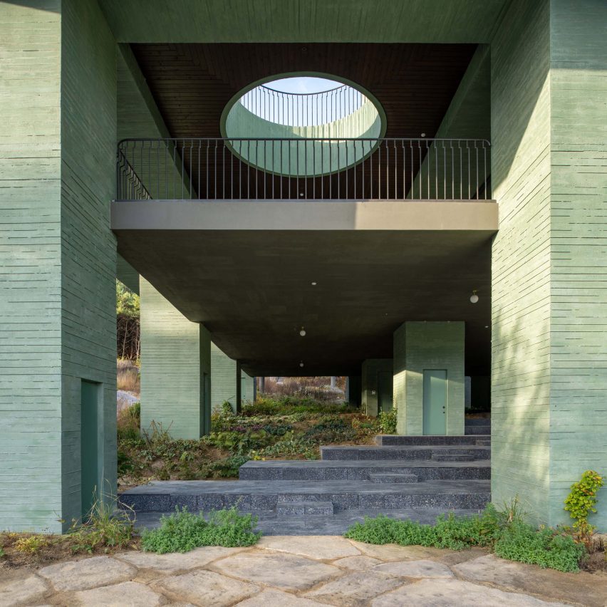 Skylight in Überhaus restaurant in Les Jardins de Médongaule by Pezo von Ellrichshausen