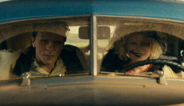 (L to r) Chrisitan Bale as Frank and Jessie Buckley as The Bride in Warner Bros. Pictures The Bride!