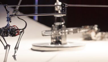 robotic bird by korean artist duo erases its own footprints