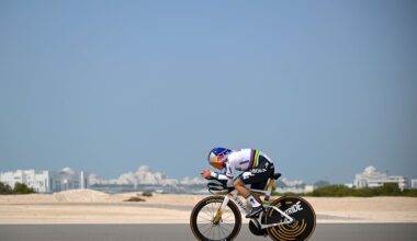 ABU DHABI, UNITED ARAB EMIRATES - FEBRUARY 17: Remco Evenepoel of Belgium and Team Red Bull - BORA - hansgrohe competes during the 8th UAE Tour 2026, Stage 2 a 12.2km individual time trial stage from Hudayriyat Island to Hudayriyat Island / #UCIWT / on February 17, 2026 in Abu Dhabi, United Arab Emirates. (Photo by Tim de Waele/Getty Images)