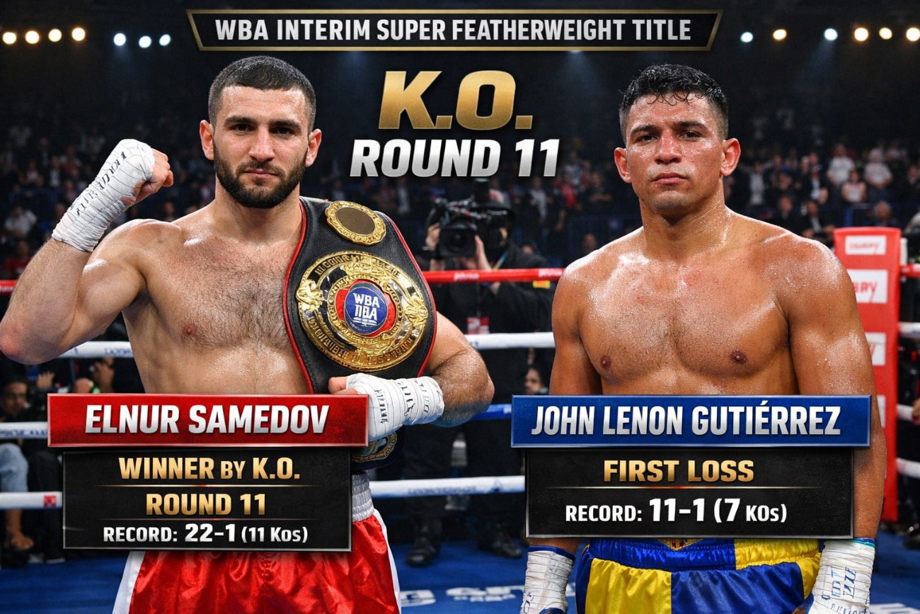 Elnur Samedov Stops John Lenon Gutiérrez for Interim WBA Title