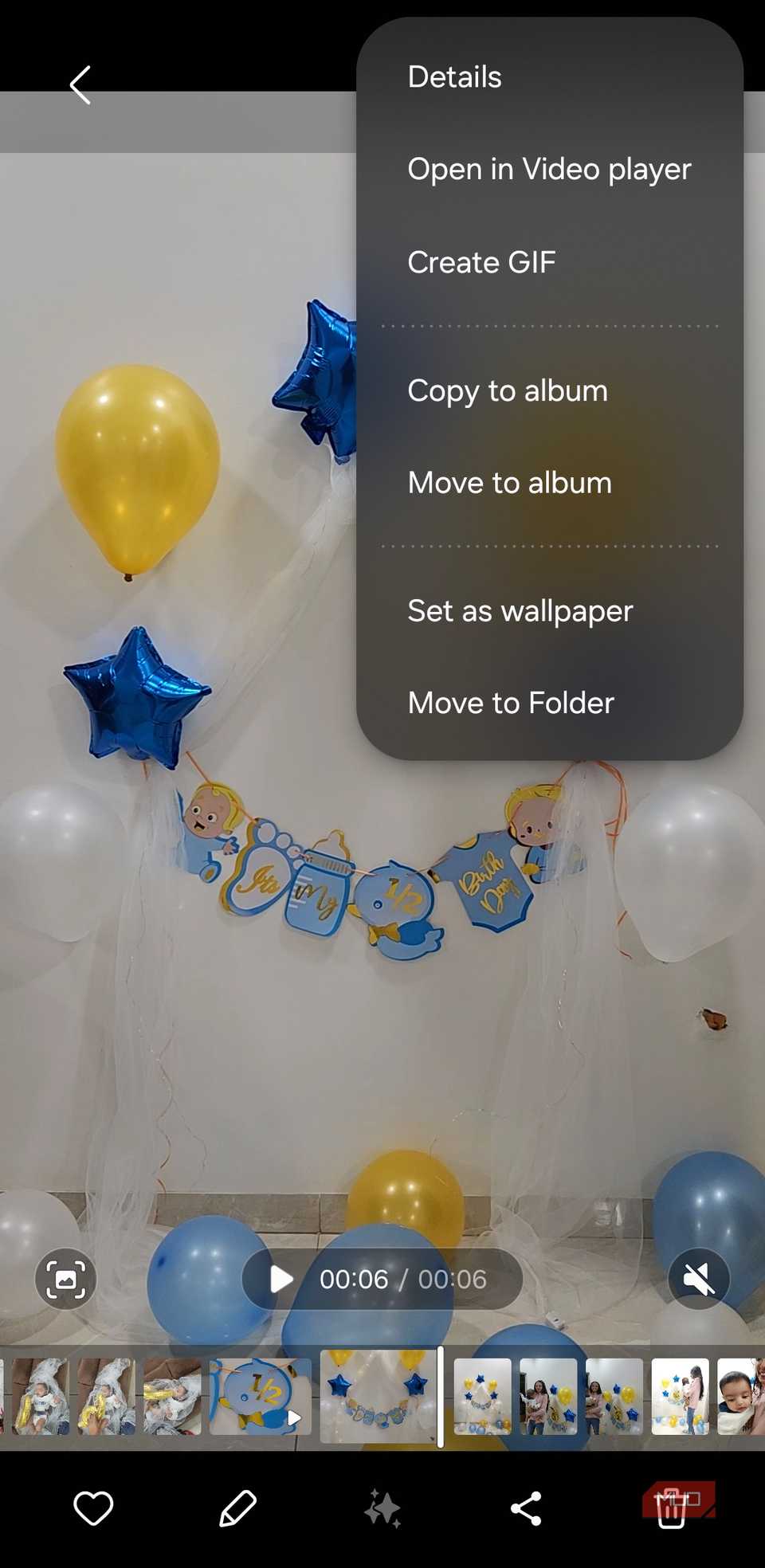 Samsung Gallery video player