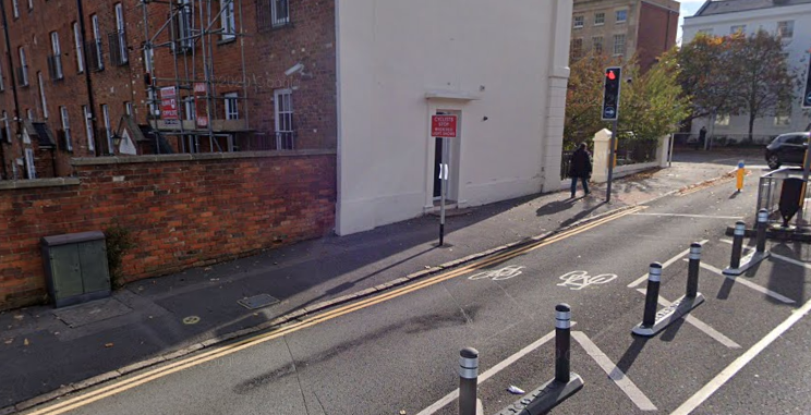 Sidmouth Street cycle lane (Google Maps)