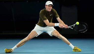 Jannik Sinner is competing for the first time since he lost to Novak Djokovic at the Australian Open.