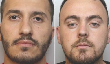 Denis Puka, 28, and Erisjan Laska, 29,  equipped themselves with masks, tools and walkie-talkies to commit a spree of break-ins. Pic: PA