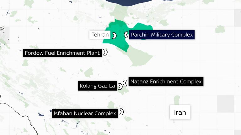 Iran's nuclear and military bases