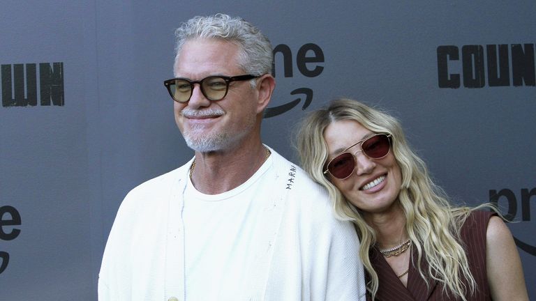 Eric Dane and Janell Shirtcliff in LA in June 2025. Pic: Cover Images/AP