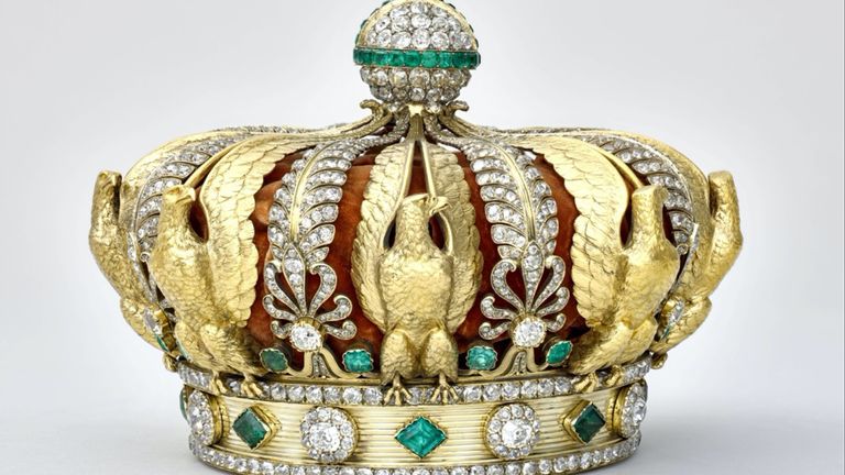 The undamaged crown of French Empress Eugenie. Pic: Louvre Museum