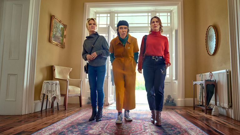 How To Get To Heaven From Belfast stars Sinead Keenan, Caoilfhionn Dunne and Roisin Gallagher. Pic: Netflix
