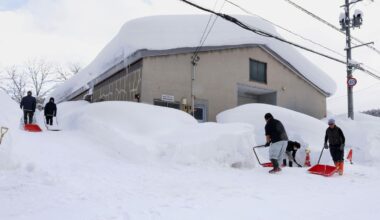 Snowfall in the worst-hit areas of Japan is estimated to have reached up to 2m (6.5ft). Pic: AP