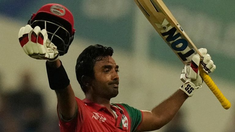 Oman's Aamir Kaleem, T20 cricket (Associated Press)