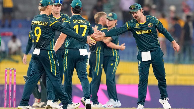 Australia won the T20 World Cup cricket match against Ireland in Colombo, Sri Lanka