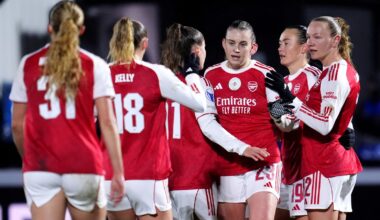 Alessia Russo celebrates scoring for Arsenal