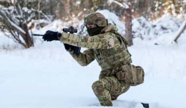 Troops fully layered for the fight on Exercise Winter Camp
