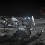 NASA astronauts on the moon