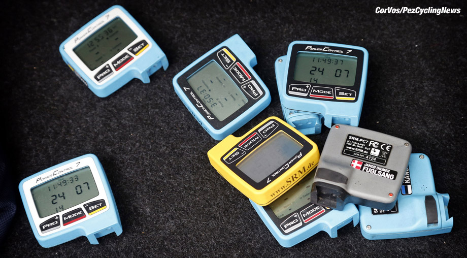 Hautacam - France - wielrennen - cycling - radsport - cyclisme - illustration illustratie SRM powermeters team Astana Pro Team pictured during stage - 18 of the 101th Tour de France 2014 - from Pau to Hautacam - photo LB/RB/Cor Vos © 2014