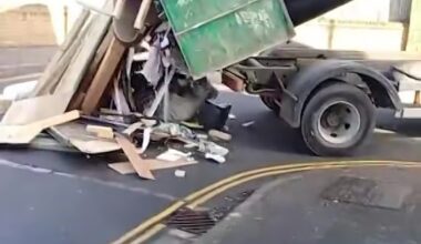 Moment 'brazen' fly-tipper filmed dumping pile of rubbish on London street featured in Pulp's Common People