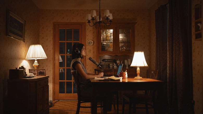 Evy listens to some creepy audio files in undertone