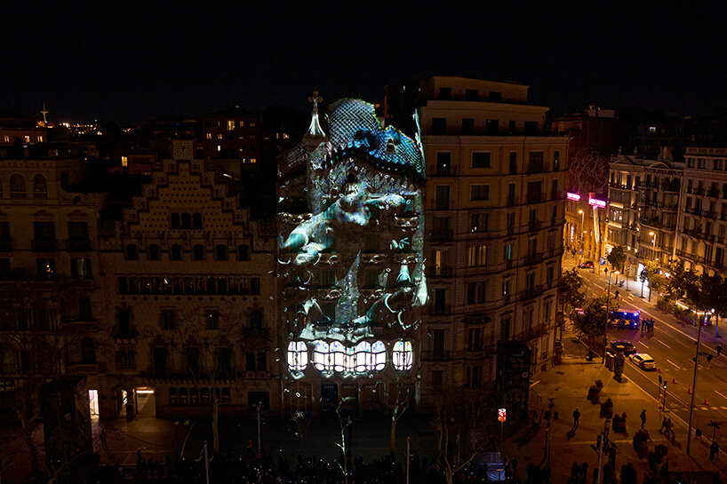united visual artists animates gaudí's casa batlló facade through embodied motion