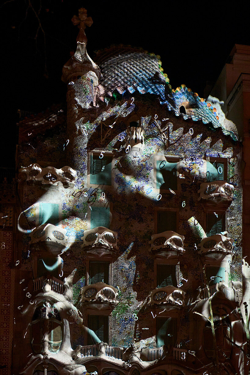 united visual artists animates gaudí's casa batlló facade through embodied motion