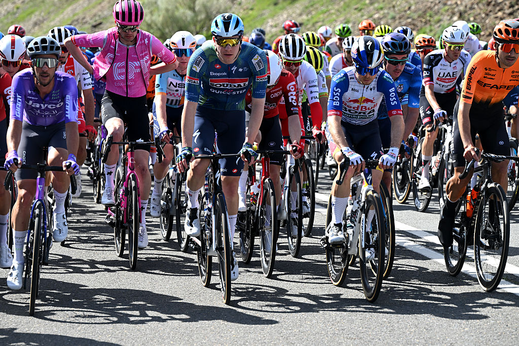 TAVIRA, PORTUGAL - FEBRUARY 18: Kasper Asgreen of Denmark and Team EF Education - EasyPost competes during the 52nd Volta ao Algarve em Bicicleta 2026 - Stage 1 a 183.5km stage from Vila Real de Santo Antonio to Tavira on February 18, 2026 in Tavira, Portugal. (Photo by Dario Belingheri/Getty Images)