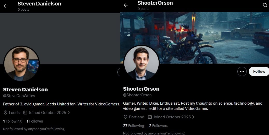 Screenshots show fake profiles. 