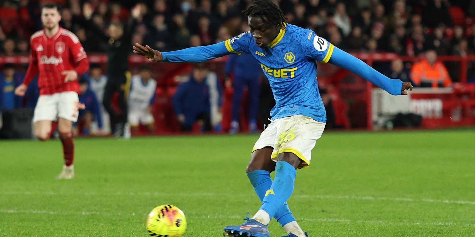 Wolverhampton Wanderers' Mateus Mane shoots at goal 