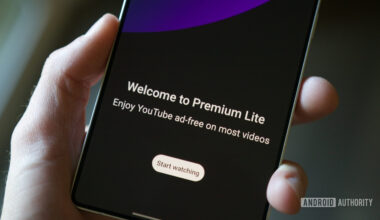 YouTube Premium Lite splash screen on the YouTube app.
