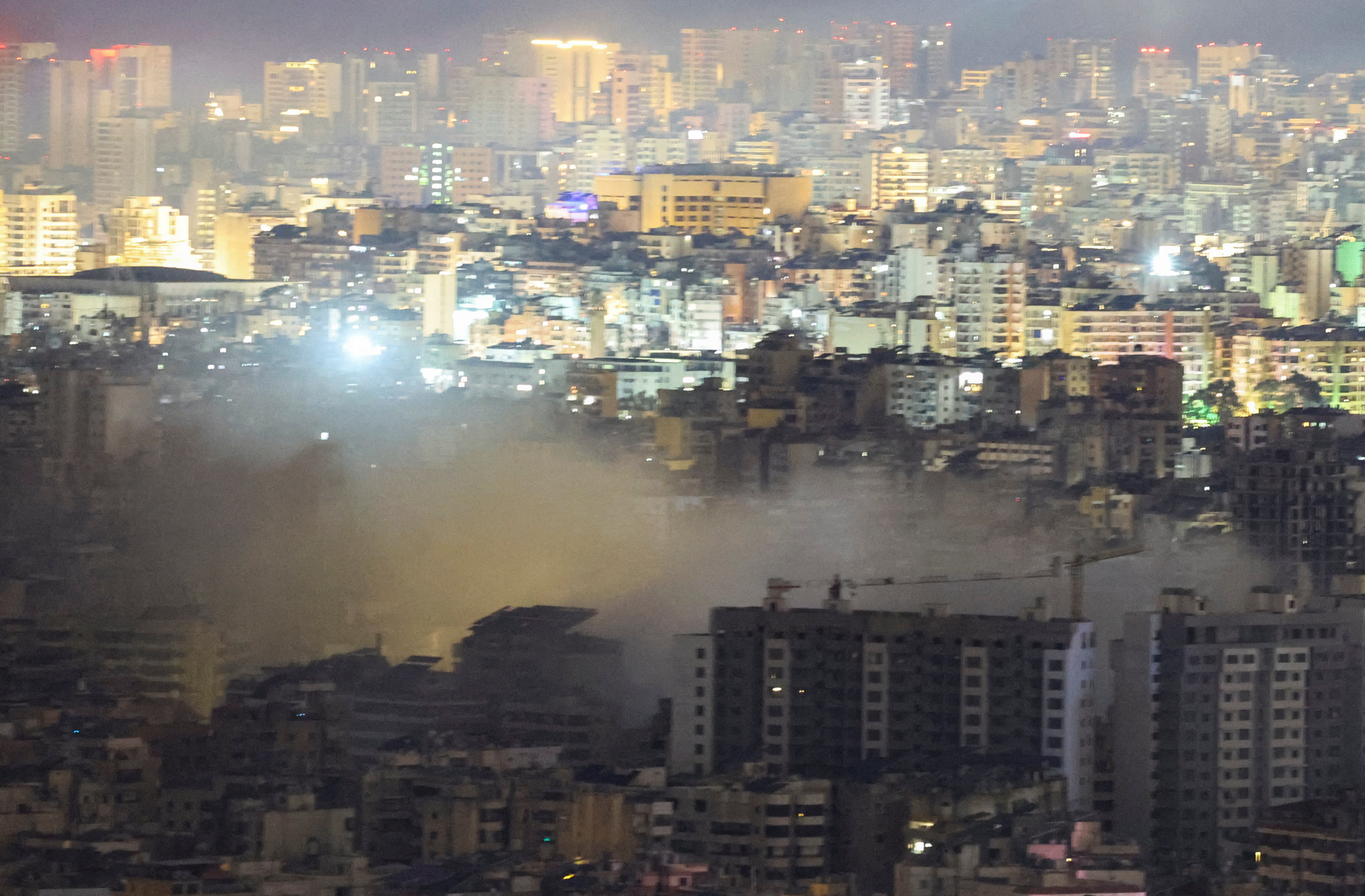 Smoke rises from Beirut's southern suburbs following an Israeli strike