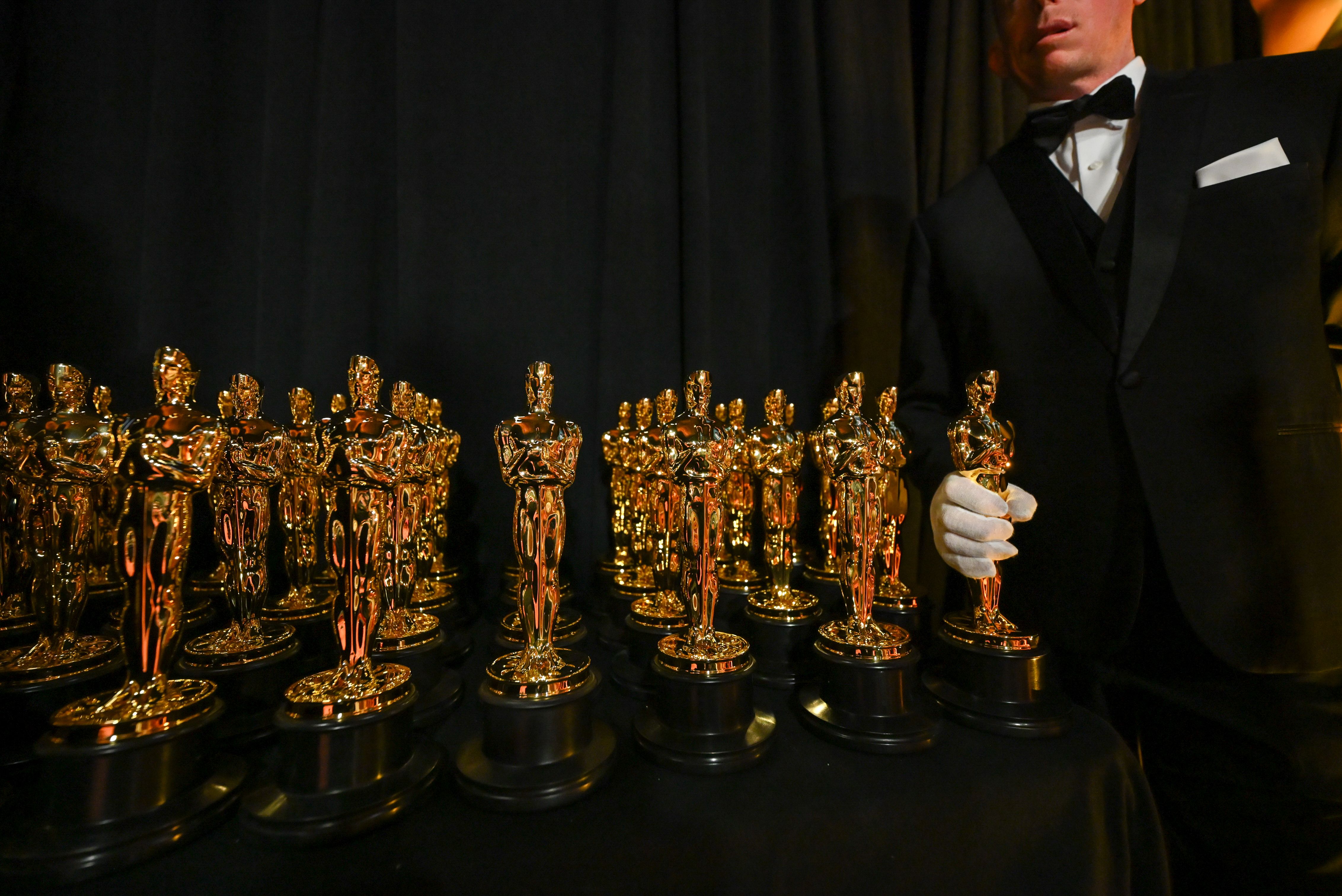 Statuettes awaiting their winners