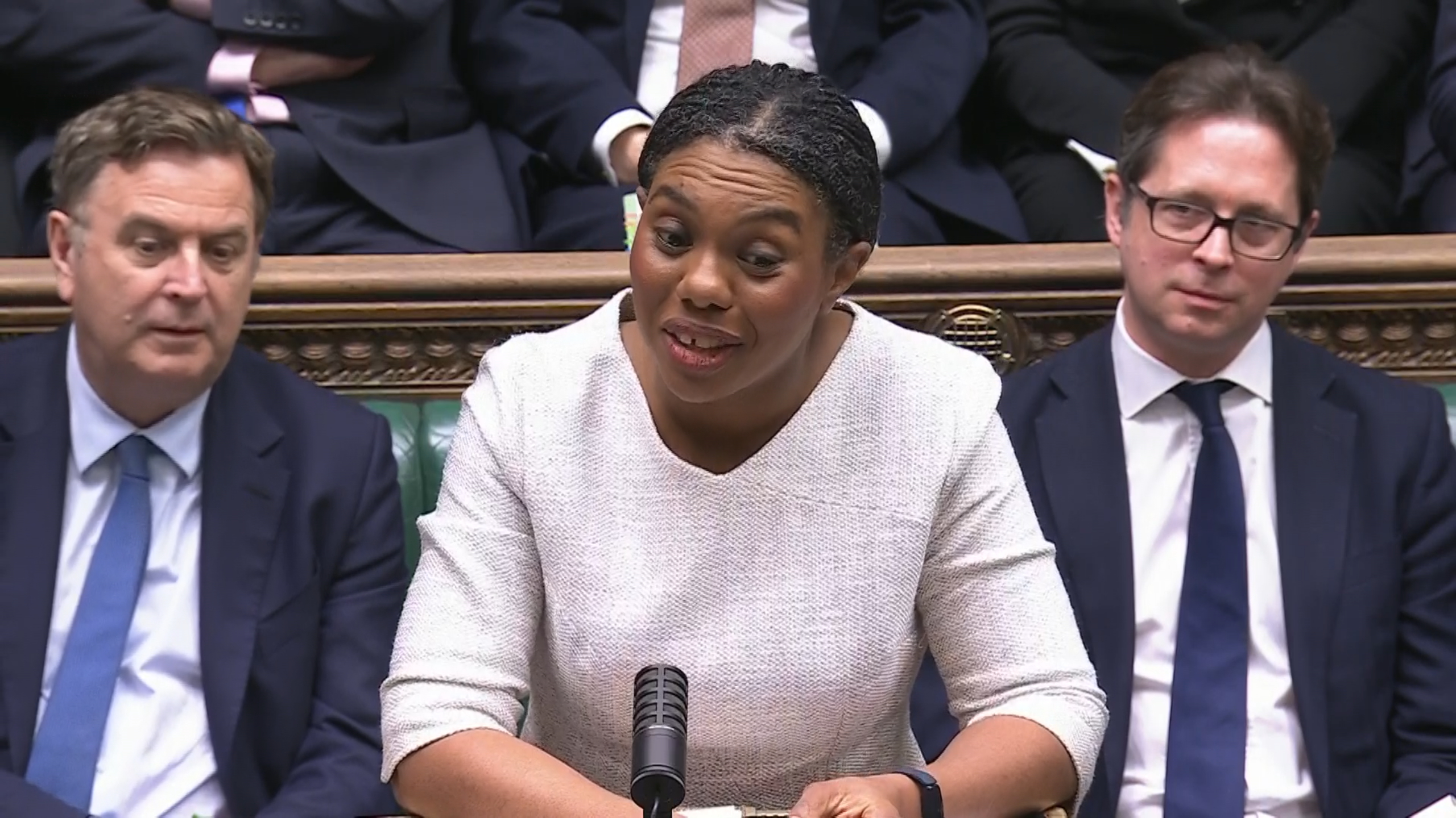 Kemi Badenoch challenged Sir Keir Starmer over Labour’s North Sea oil policy