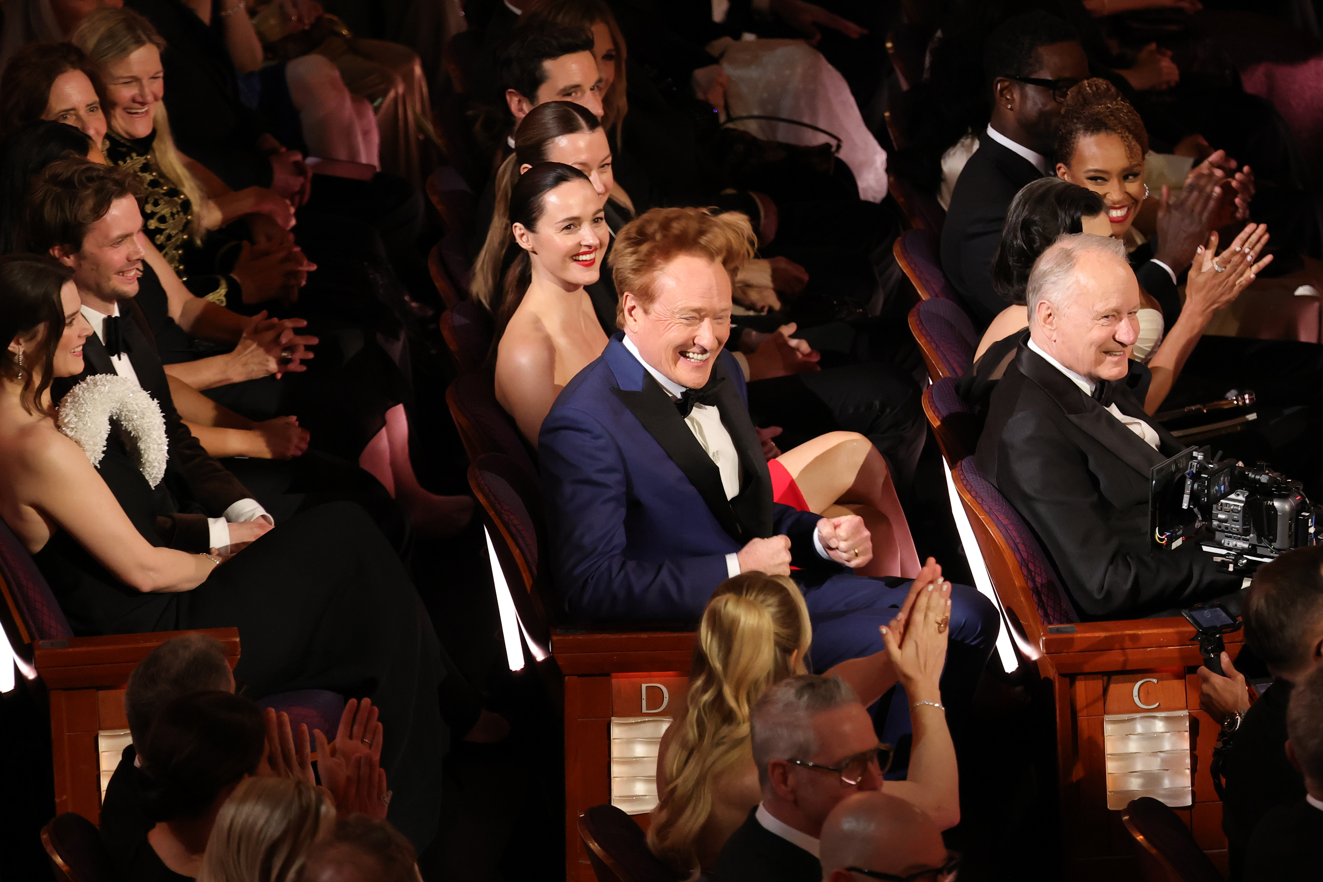 Host Conan O'Brien performing a skit at the 98th Oscars.